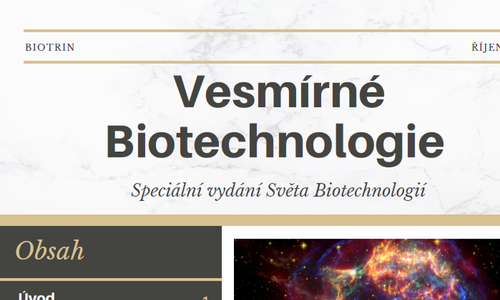 Nové číslo bulletinu Svět biotechnologií - Vesmírné biotechnologie